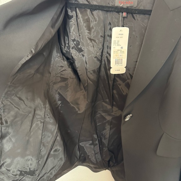 NWT Escada Techno Jacket Black Size 46 (US 14-16) - Picture 5 of 8